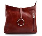 Luxury Women's Leather Handbag - Red Shoulder Bag - Italian Made - Elegant and Stylish Women's Purse