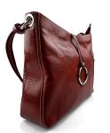 Luxury Women's Leather Handbag - Red Shoulder Bag - Italian Made - Elegant and Stylish Women's Purse