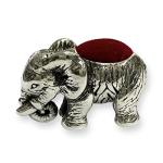 Victorian Style Collectible Standing Elephant Pin Cushion 925 Sterling Silver Sewing Needle