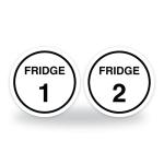 Kitchen Organizational Stickers, Kitchen Safety Signs, Waterproof, Durable 95mm Stickers (Fridge 1-6)
