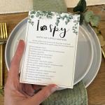 I Spy Camera Selfie Game - 10 Pack - Wedding Cards - Eucalyptus Greenery