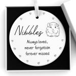 Beecreative Personalised Guinea Pig Memorial Plaque Gift - Guinea Pig Pet Loss - Guinea Pig Remembrance - Any Name Pet Memorial Ceramic Ornament - With Gift Box