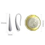 Weviway S925 Sterling Silver Teardrop Pull-Through Earrings, Dangle Drop Design, Handmade Women's Threader Jewellery