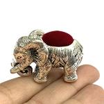 Victorian Style Collectible Standing Elephant Pin Cushion 925 Sterling Silver Sewing Needle
