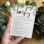 I Spy Camera Selfie Game - 10 Pack - Wedding Cards - Eucalyptus Greenery