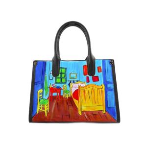 Arte Lisanti Hand-Painted Leather Bag – THE ROOM FAMOUS PAINTING – Handbag, Crossbody, Women’s Crossbody Bag, Gift Idea, Italian Craftsmanship, Made in Italy, Genuine Leather, Tote Bag