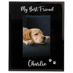Personalised Pet Photo Frame Any Wording Cat Dog Paw Print Frame My Best Friend Can Be Changed