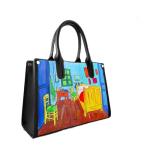 Arte Lisanti Hand-Painted Leather Bag – THE ROOM FAMOUS PAINTING – Handbag, Crossbody, Women’s Crossbody Bag, Gift Idea, Italian Craftsmanship, Made in Italy, Genuine Leather, Tote Bag