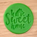 Home Sweet Home Cookie Stamp Fondant Embosser 6cm (2.36 inches) for Baking, Icing, Fondant, Biscuits, Cookie, Cupcake, Decoration - Made in UK - The Cookie Factory