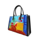 Arte Lisanti Hand-Painted Leather Bag – THE ROOM FAMOUS PAINTING – Handbag, Crossbody, Women’s Crossbody Bag, Gift Idea, Italian Craftsmanship, Made in Italy, Genuine Leather, Tote Bag