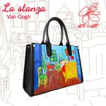 Arte Lisanti Hand-Painted Leather Bag – THE ROOM FAMOUS PAINTING – Handbag, Crossbody, Women’s Crossbody Bag, Gift Idea, Italian Craftsmanship, Made in Italy, Genuine Leather, Tote Bag