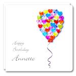 Personalised Birthday Card - Handmade Colourful Balloon for Friend Mum Daughter Girls Wife Women Her