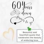 Personalised 60th Wedding Anniversary Pebble Art Picture - Handmade 60th Wedding Anniversary Gifts For Her - Customised Diamond Anniversary Gifts for Couple - Handmade Anniversary Gifts for Parents