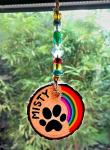 Personalised Pet Memorial Sun Catcher – Hand-Painted Rainbow Bridge Tribute – Pet Loss Sympathy Gift for Dog or Cat – In Memory Keepsake