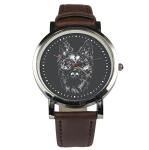 German Shepherd wristwatch design. Stoic dog design, mono chrome line art, nifty watch for any German Shepherd lover or animal lover (Black)