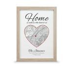Personalised Home Map Print – Custom Location Art for New Home or Housewarming Gift – First Home Wall Print – A5 A4 A3 – Framed or Unframed (A4-30 x 21cm, Standard Frame)