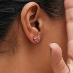 Gempires Natural Raw Rainbow Moonstone Prong Setting Stud Earrings, 8-10 mm Crystals Earring, June Birthstone, Handmade Jewelry, Gift for Her (Rainbow Moonstone)