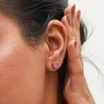 Gempires Natural Raw Rainbow Moonstone Prong Setting Stud Earrings, 8-10 mm Crystals Earring, June Birthstone, Handmade Jewelry, Gift for Her (Rainbow Moonstone)