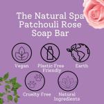 Soap on a Rope - Patchouli Rose - Plastic Free - Vegan - Palm Free Handmade in Devon uk - The Natural Spa Natural soap bar for Men and Women