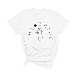 Pomchick - Bride and Team Ring Finger T-Shirt | Funny Bridal Party | Hen Party | Bachelorette Party Top | Engagement Shirt | Bride Ring Tee