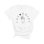 Pomchick - Bride and Team Ring Finger T-Shirt | Funny Bridal Party | Hen Party | Bachelorette Party Top | Engagement Shirt | Bride Ring Tee