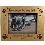RED OCEAN Personalised Pet Memorial Photo Frame Wooden 7x5 Memorial Gift For Pet Dog Cat Family Keepsake