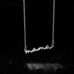 Aliyoham Mama Necklace for Women, Silver Plated Letter Pendant, Thoughtful Gift for Mum for Christmas, Mother's Day and Birthday