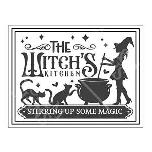 The Witch's Kitchen Metal Sign Plaque Home Decor Kitchen Mancave Pub Poster Gift Ref10438 (8x6 inches (Approx) 20cmx15cm)