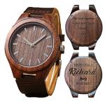 Generic Personalised Walnut Wooden Watch, Groomsmen Gift, Engraved Mens Watch, Hushand Gift