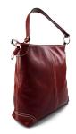 Leather Women's Handbag - Elegant Shoulder Bag with Premium Italian Leather and Durable Construction - made in Italy - red