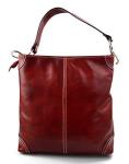 Leather Women's Handbag - Elegant Shoulder Bag with Premium Italian Leather and Durable Construction - made in Italy - red