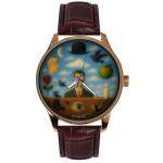 Tribute to Rene Magritte, Unique Surreal Art Iconography Solid Brass Collectible Art Watch