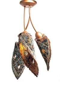 Unfurled Paper Pods Origami Hanging Lamp