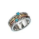 Kanika Jewelry Trove Sleeping Beauty Turquoise Vintage Style Sterling Silver Jewelry Spinner Ring