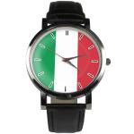 Italian Flag custom wristwatch design - Perfect for gifts (Black)