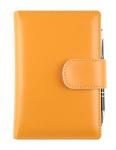 "Basic" 2021 diary with daily section and with button fastening - Handmade in Italy - in 6.7 x 9.45 - yellow