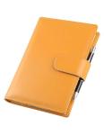"Basic" 2021 diary with daily section and with button fastening - Handmade in Italy - in 6.7 x 9.45 - yellow