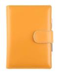 "Basic" 2021 diary with daily section and with button fastening - Handmade in Italy - in 6.7 x 9.45 - yellow