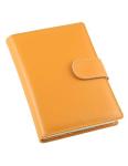 "Basic" 2021 diary with daily section and with button fastening - Handmade in Italy - in 6.7 x 9.45 - yellow
