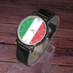 Italian Flag custom wristwatch design - Perfect for gifts (Black)