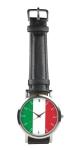 Italian Flag custom wristwatch design - Perfect for gifts (Black)
