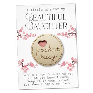 Maise &Rose Pocket Hug Daughter Token | Hug Gift For Daughter | Thinking Of You | Miss You | Pocket Hug From Mum | Cheer Up Gift | Letterbox Gift | Get Well Soon | Positive Pick Me Up | TKD