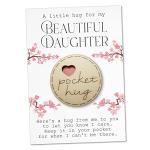 Maise &Rose Pocket Hug Daughter Token | Hug Gift For Daughter | Thinking Of You | Miss You | Pocket Hug From Mum | Cheer Up Gift | Letterbox Gift | Get Well Soon | Positive Pick Me Up | TKD