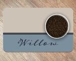 Personalised Dog Mat, Pet fedding Mat, Large, Skip proof, Matching Personalised Dog Bowl, Puppy Gift