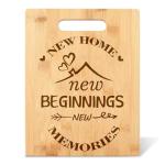 Home Sweet Home Engraved Cutting Board with Juice Groove Housewarming Gifts New Home Cutting Board Gift Idea Closing Gifts (New Beginnings)