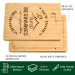 Home Sweet Home Engraved Cutting Board with Juice Groove Housewarming Gifts New Home Cutting Board Gift Idea Closing Gifts (New Beginnings)