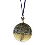 Long Dandelion Necklace for Women with Black Cord – Boho Pendant Necklace Handmade – Nature Inspired Jewellery Gift for Her – ASTER ALHELÍ