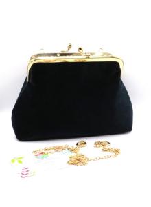 Navy Blue/Dark Blue velvet handbag with a quality cotton floral lining, wedding clutch, occasional clutch with gold shoulder strap,HANDMADE IN THE UK/FREE DELIVERY