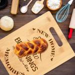 Home Sweet Home Engraved Cutting Board with Juice Groove Housewarming Gifts New Home Cutting Board Gift Idea Closing Gifts (New Beginnings)