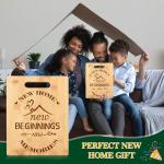 Home Sweet Home Engraved Cutting Board with Juice Groove Housewarming Gifts New Home Cutting Board Gift Idea Closing Gifts (New Beginnings)